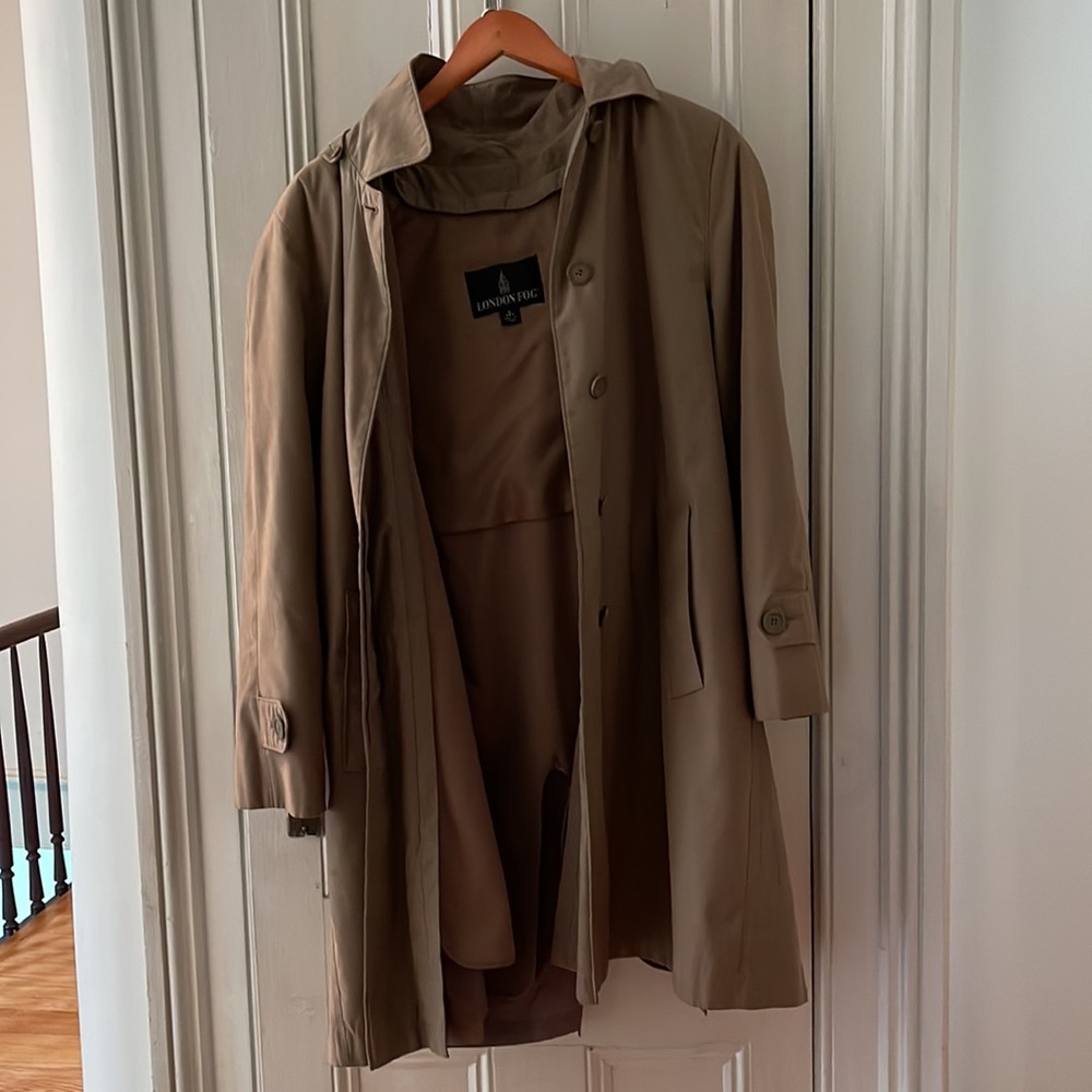 London Fog Rain Coat/ Trench Coat
